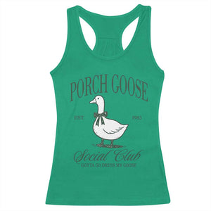 Porch Goose Racerback Tank Top Cute Garden Club Vibes Moms Grandmas TS10 Irish Green Print Your Wear