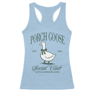Porch Goose Racerback Tank Top Cute Garden Club Vibes Moms Grandmas TS10 Light Blue Print Your Wear