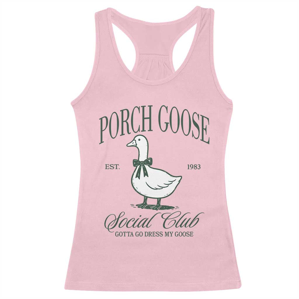 Porch Goose Racerback Tank Top Cute Garden Club Vibes Moms Grandmas TS10 Light Pink Print Your Wear