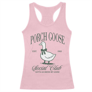 Porch Goose Racerback Tank Top Cute Garden Club Vibes Moms Grandmas TS10 Light Pink Print Your Wear