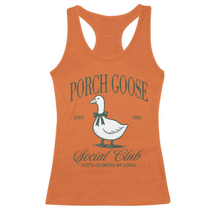 Porch Goose Racerback Tank Top Cute Garden Club Vibes Moms Grandmas TS10 Orange Print Your Wear