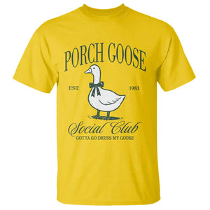 Porch Goose T Shirt Cute Garden Club Vibes Moms Grandmas TS10 Daisy Print Your Wear