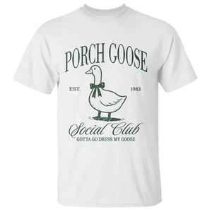 Porch Goose T Shirt Cute Garden Club Vibes Moms Grandmas TS10 White Print Your Wear