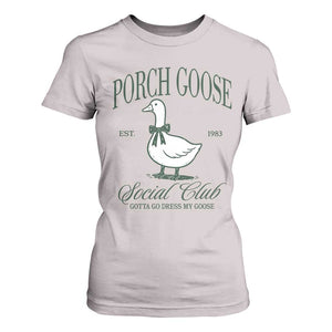 Porch Goose T Shirt For Women Cute Garden Club Vibes Moms Grandmas TS10 Ice Gray Print Your Wear
