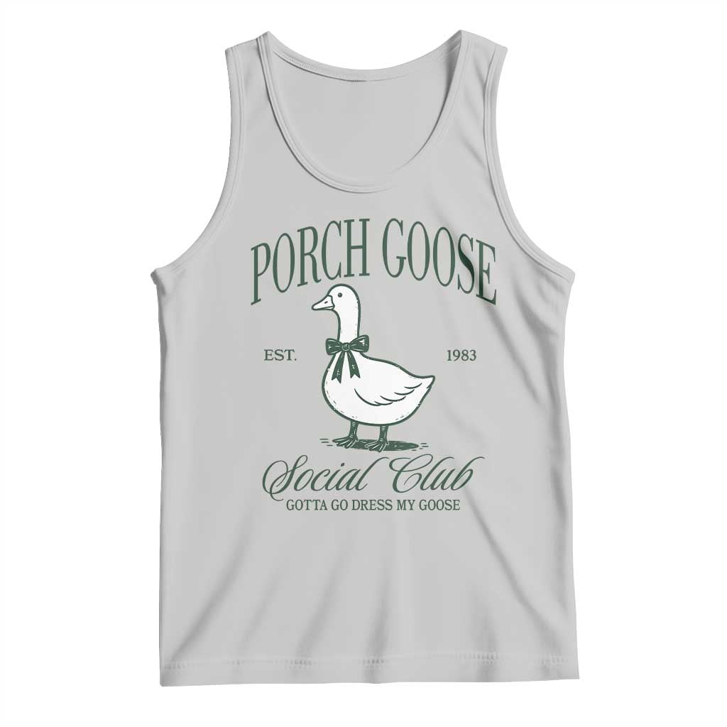 Porch Goose Tank Top Cute Garden Club Vibes Moms Grandmas TS10 Ash Print Your Wear