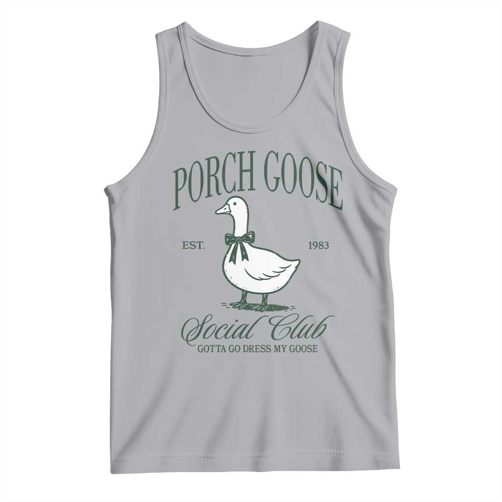 Porch Goose Tank Top Cute Garden Club Vibes Moms Grandmas TS10 Athletic Heather Print Your Wear