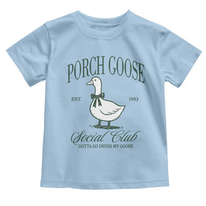 Porch Goose Toddler T Shirt Cute Garden Club Vibes Moms Grandmas TS10 Light Blue Print Your Wear