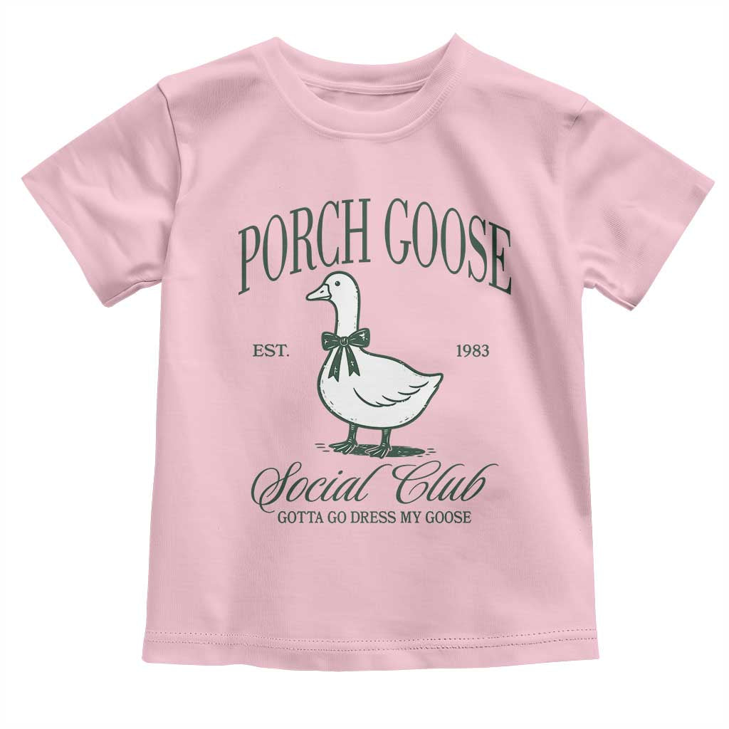 Porch Goose Toddler T Shirt Cute Garden Club Vibes Moms Grandmas TS10 Light Pink Print Your Wear