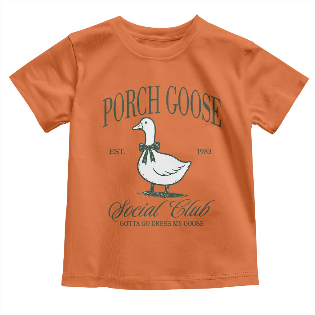 Porch Goose Toddler T Shirt Cute Garden Club Vibes Moms Grandmas TS10 Orange Print Your Wear
