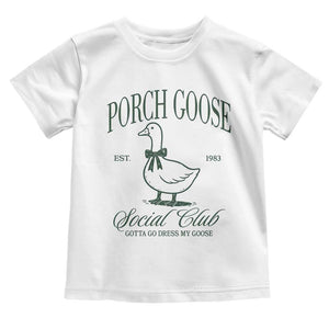 Porch Goose Toddler T Shirt Cute Garden Club Vibes Moms Grandmas TS10 White Print Your Wear