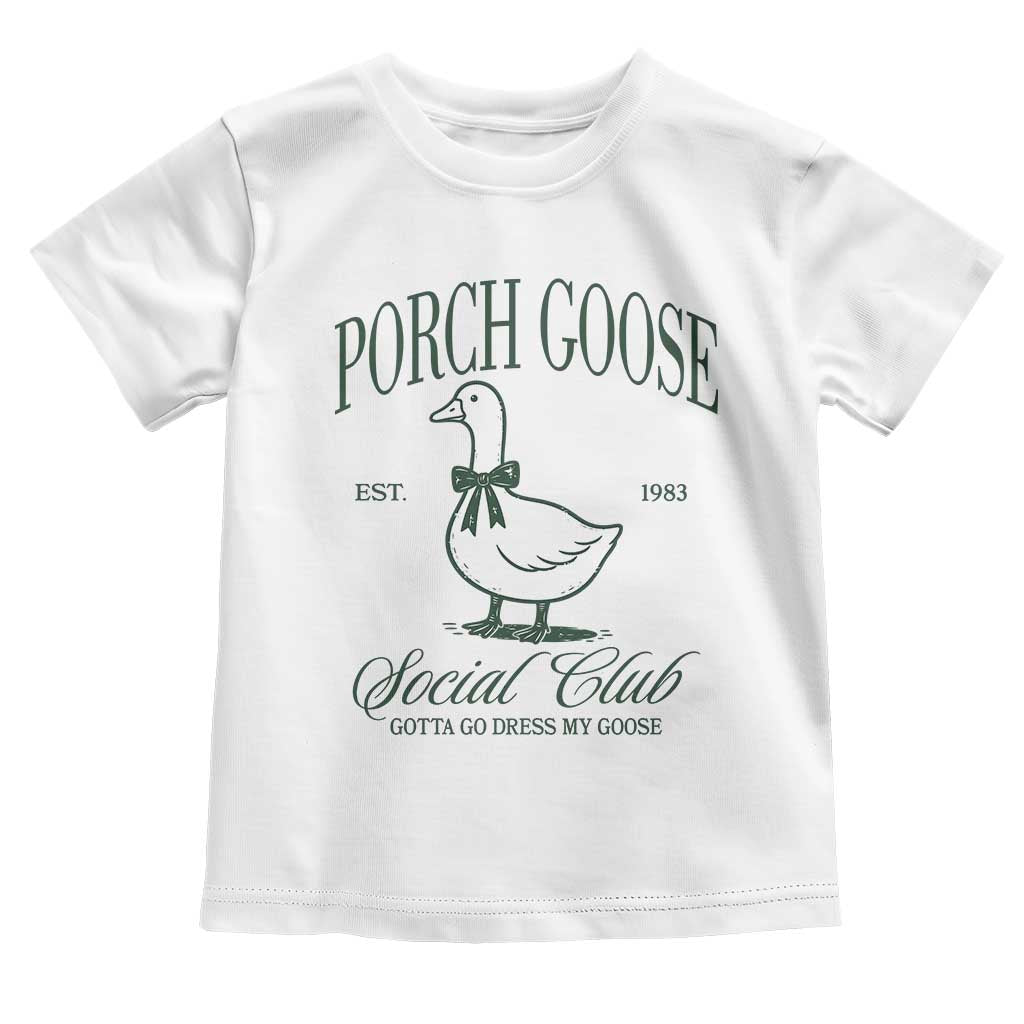 Porch Goose Toddler T Shirt Cute Garden Club Vibes Moms Grandmas TS10 White Print Your Wear