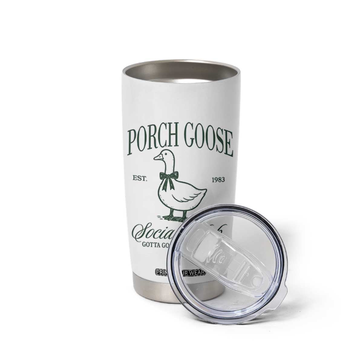 Porch Goose Tumbler Cup Cute Garden Club Vibes Moms Grandmas TS10 Print Your Wear