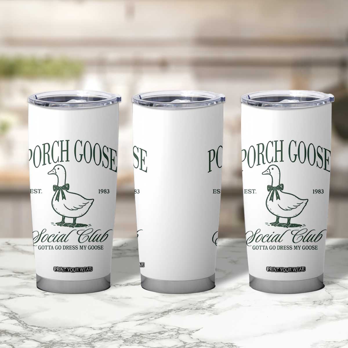 Porch Goose Tumbler Cup Cute Garden Club Vibes Moms Grandmas TS10 Print Your Wear