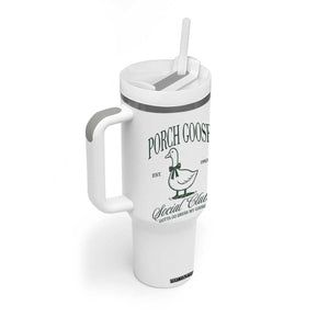 Porch Goose Tumbler With Handle Cute Garden Club Vibes Moms Grandmas TS10 Print Your Wear