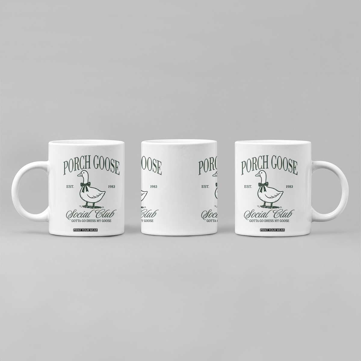 Porch Goose Coffee Mug Cute Garden Club Vibes Moms Grandmas TS10 Print Your Wear