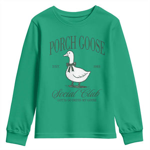 Porch Goose Youth Sweatshirt Cute Garden Club Vibes Moms Grandmas TS10 Irish Green Print Your Wear