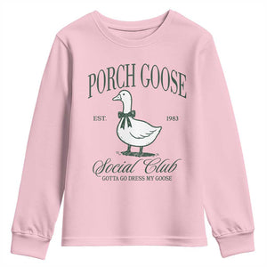 Porch Goose Youth Sweatshirt Cute Garden Club Vibes Moms Grandmas TS10 Light Pink Print Your Wear