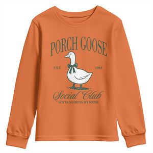 Porch Goose Youth Sweatshirt Cute Garden Club Vibes Moms Grandmas TS10 Orange Print Your Wear