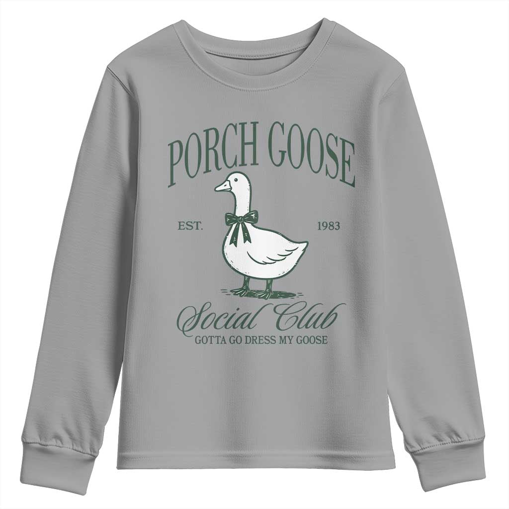 Porch Goose Youth Sweatshirt Cute Garden Club Vibes Moms Grandmas TS10 Sport Gray Print Your Wear