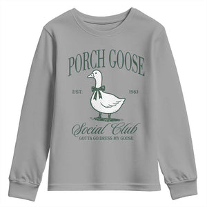 Porch Goose Youth Sweatshirt Cute Garden Club Vibes Moms Grandmas TS10 Sport Gray Print Your Wear