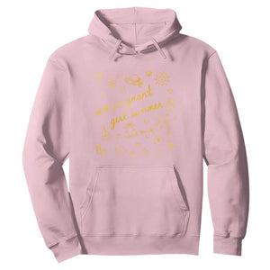 Pregnant Girl Summer Hoodie Cute Beach Summer Pregnancy Announcement Baby Shower