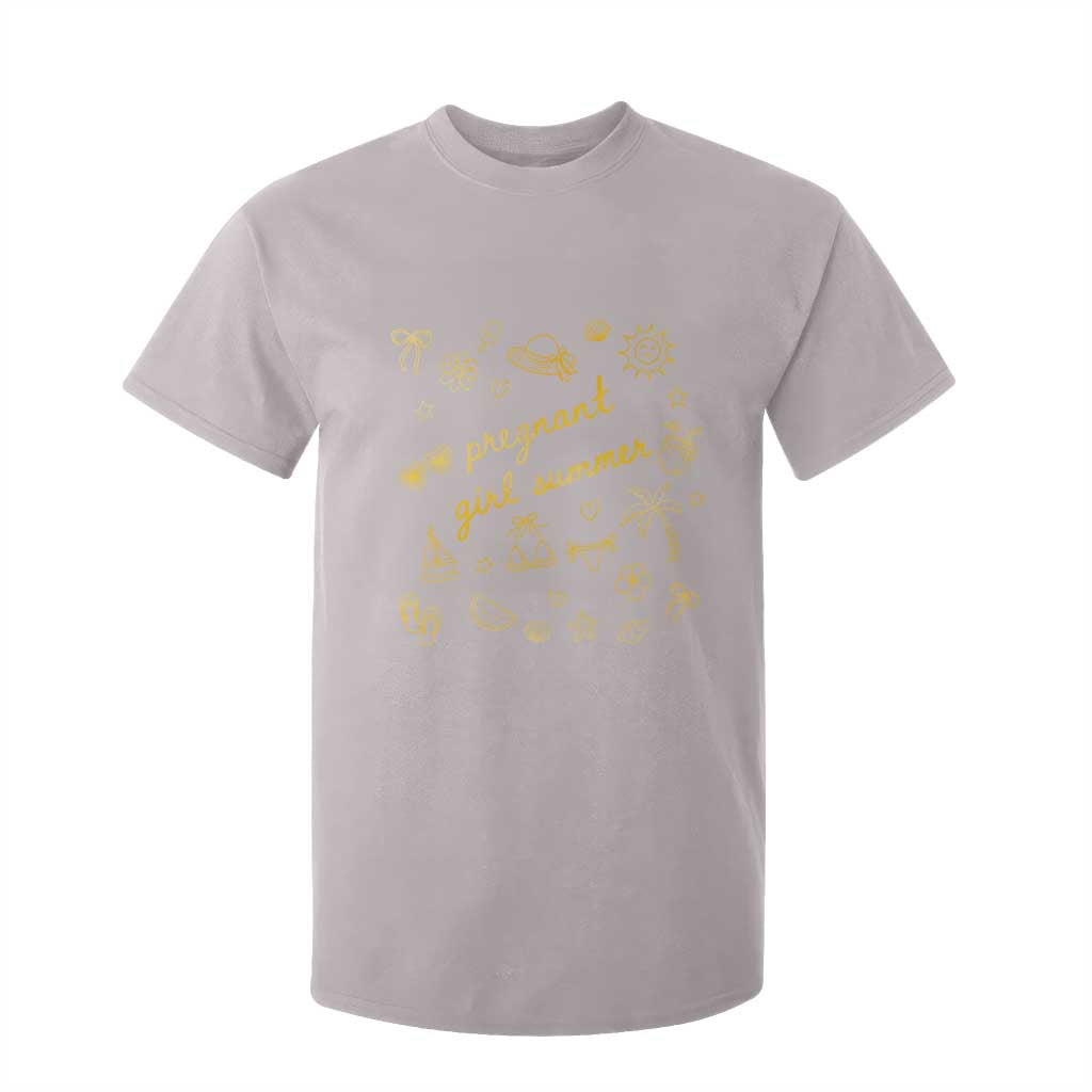 Pregnant Girl Summer T Shirt For Kid Cute Beach Summer Pregnancy Announcement Baby Shower