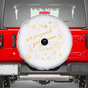 Pregnant Girl Summer Spare Tire Cover Cute Beach Summer Pregnancy Announcement Baby Shower