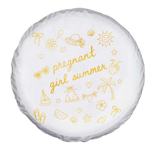Pregnant Girl Summer Spare Tire Cover Cute Beach Summer Pregnancy Announcement Baby Shower