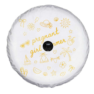 Pregnant Girl Summer Spare Tire Cover Cute Beach Summer Pregnancy Announcement Baby Shower