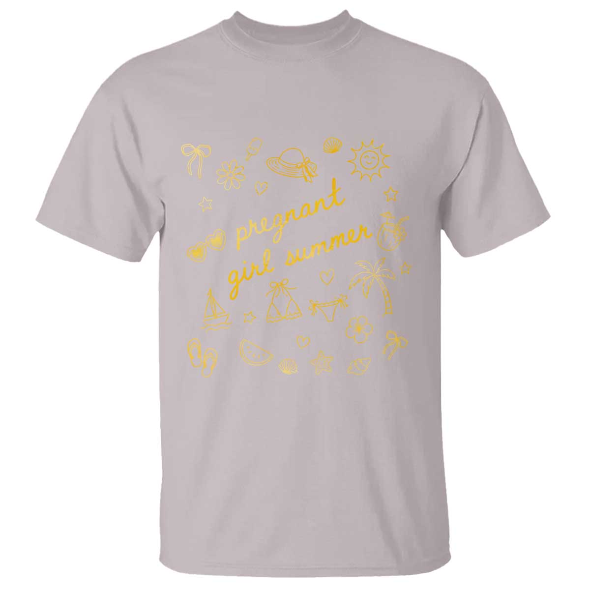 Pregnant Girl Summer T Shirt Cute Beach Summer Pregnancy Announcement Baby Shower