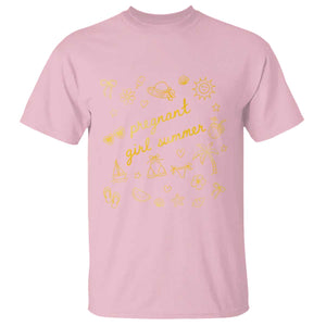Pregnant Girl Summer T Shirt Cute Beach Summer Pregnancy Announcement Baby Shower