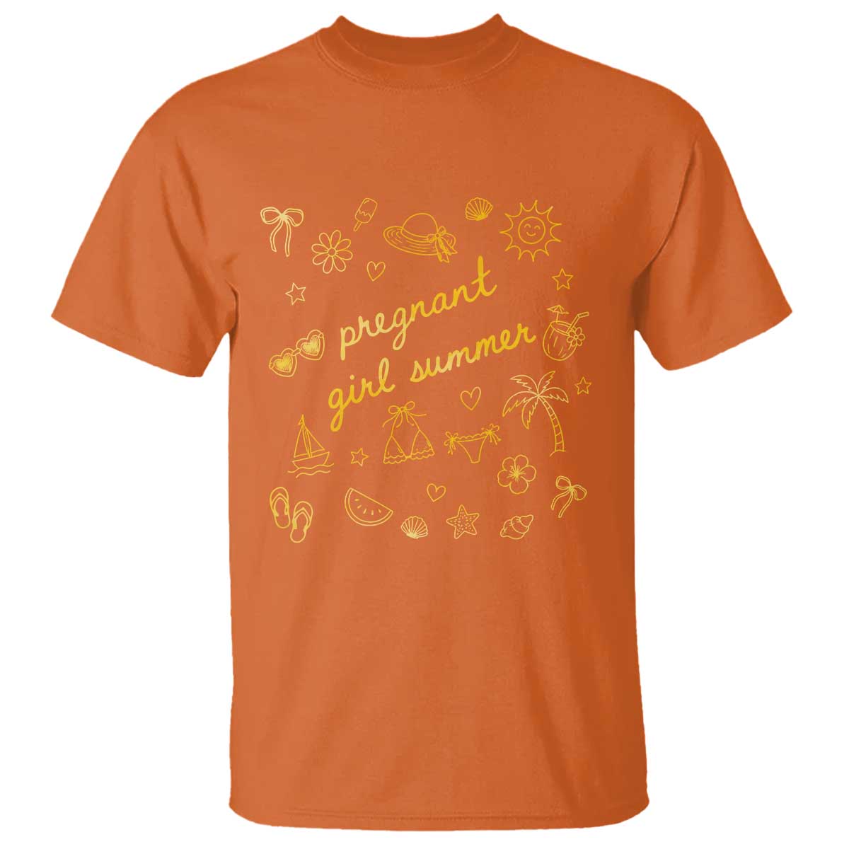 Pregnant Girl Summer T Shirt Cute Beach Summer Pregnancy Announcement Baby Shower