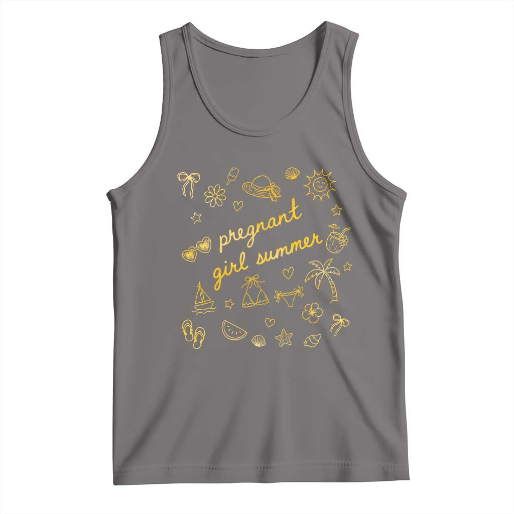 Pregnant Girl Summer Tank Top Cute Beach Summer Pregnancy Announcement Baby Shower