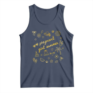 Pregnant Girl Summer Tank Top Cute Beach Summer Pregnancy Announcement Baby Shower