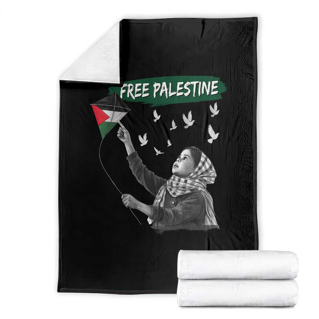 Free Palestine Throw Blanket Gaza Palestinian Flag TS10 Black Print Your Wear