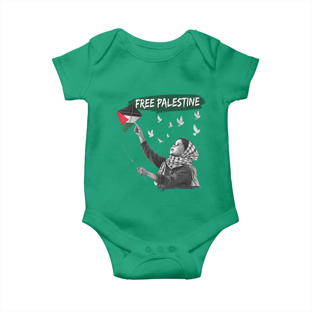 Free Palestine Baby Onesie Gaza Palestinian Flag TS10 Irish Green Print Your Wear