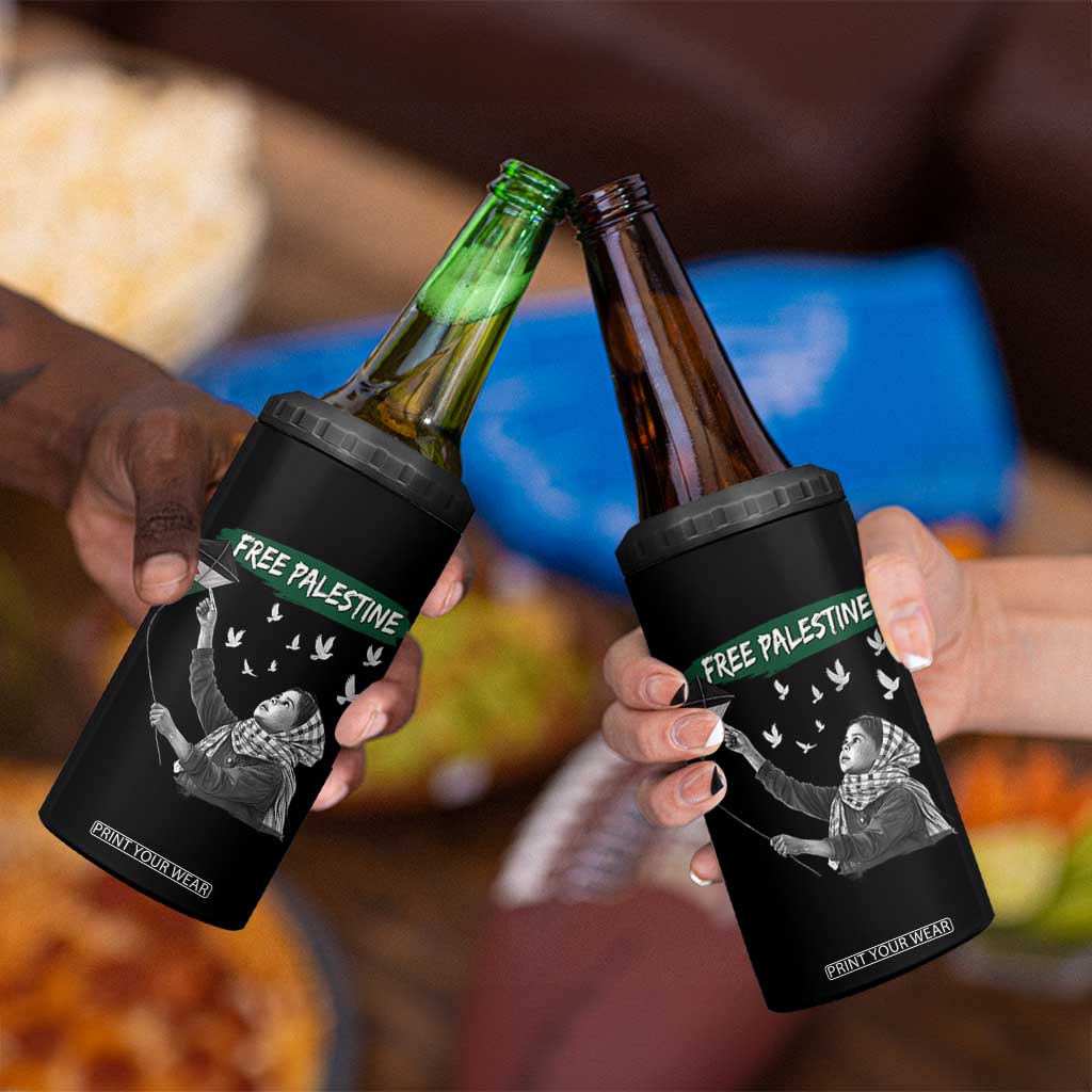 Free Palestine 4 in 1 Can Cooler Tumbler Gaza Palestinian Flag TS10 Print Your Wear