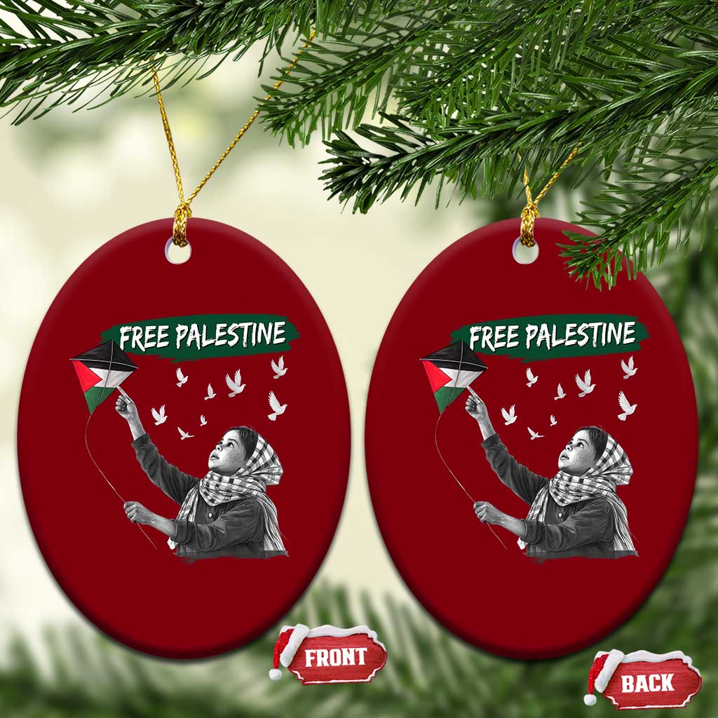 Free Palestine Ceramic Ornament Gaza Palestinian Flag TS10 Print Your Wear