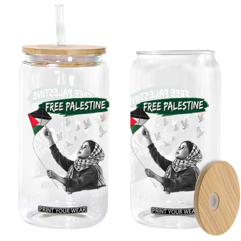 Free Palestine Glass Can Gaza Palestinian Flag TS10 Print Your Wear