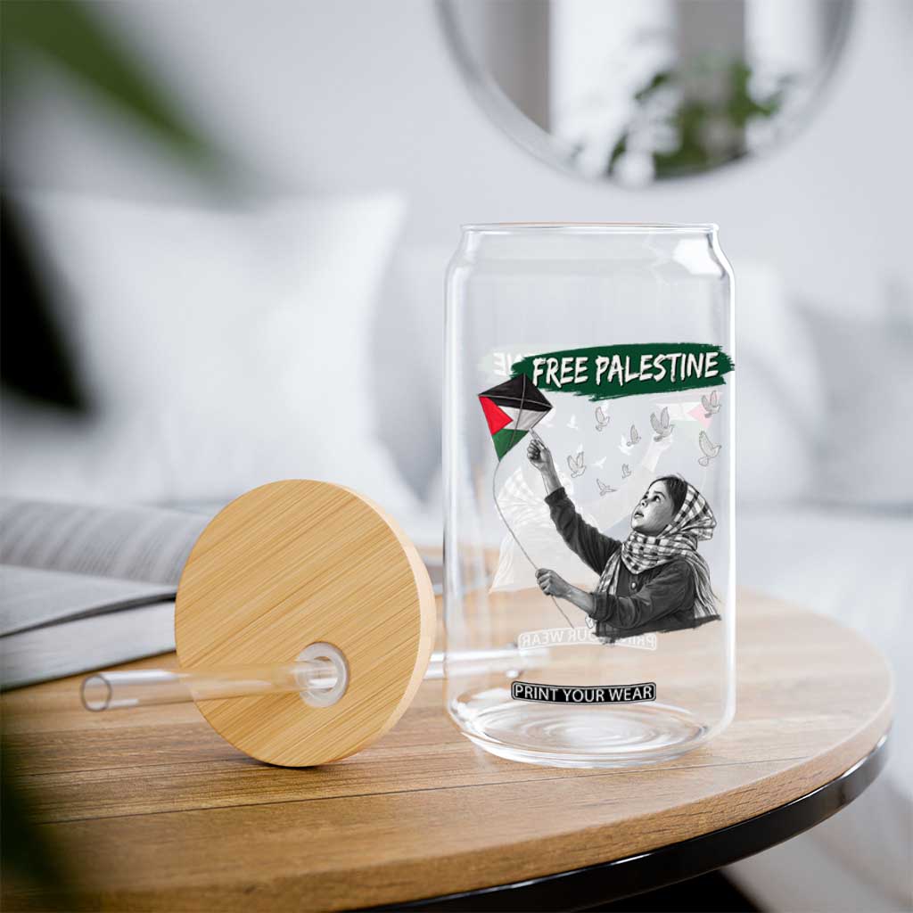 Free Palestine Glass Can Gaza Palestinian Flag TS10 Print Your Wear