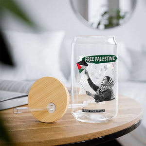 Free Palestine Glass Can Gaza Palestinian Flag TS10 Print Your Wear