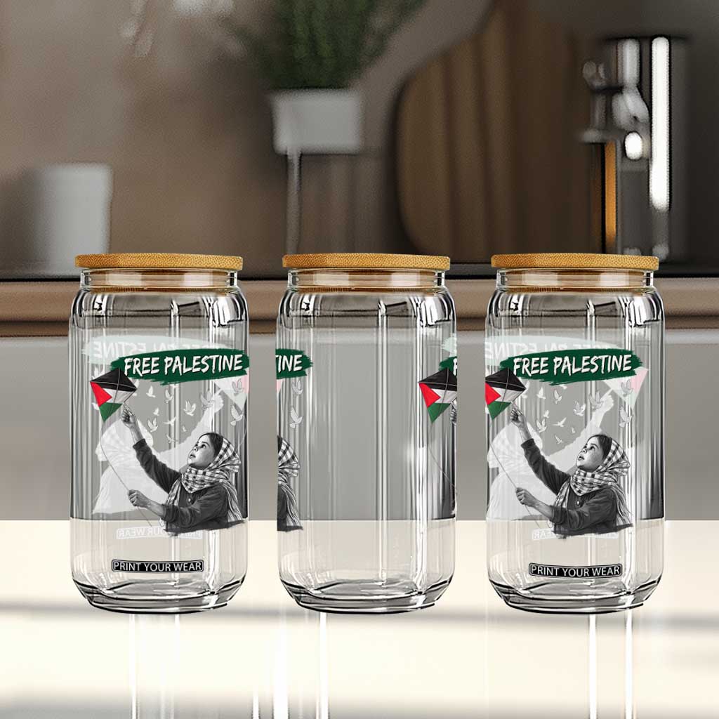 Free Palestine Glass Can Gaza Palestinian Flag TS10 Print Your Wear
