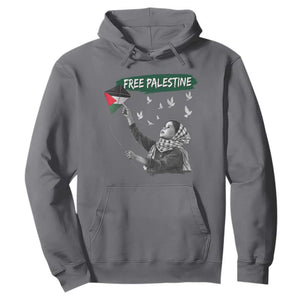 Free Palestine Hoodie Gaza Palestinian Flag TS10 Charcoal Print Your Wear