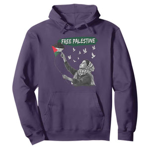 Free Palestine Hoodie Gaza Palestinian Flag TS10 Purple Print Your Wear