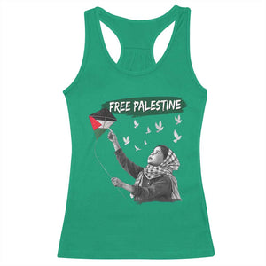 Free Palestine Racerback Tank Top Gaza Palestinian Flag TS10 Irish Green Print Your Wear