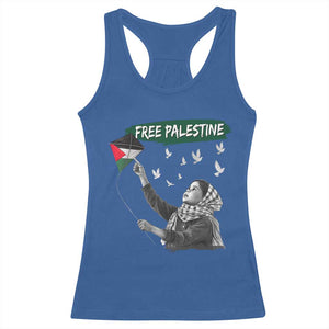 Free Palestine Racerback Tank Top Gaza Palestinian Flag TS10 Royal Blue Print Your Wear