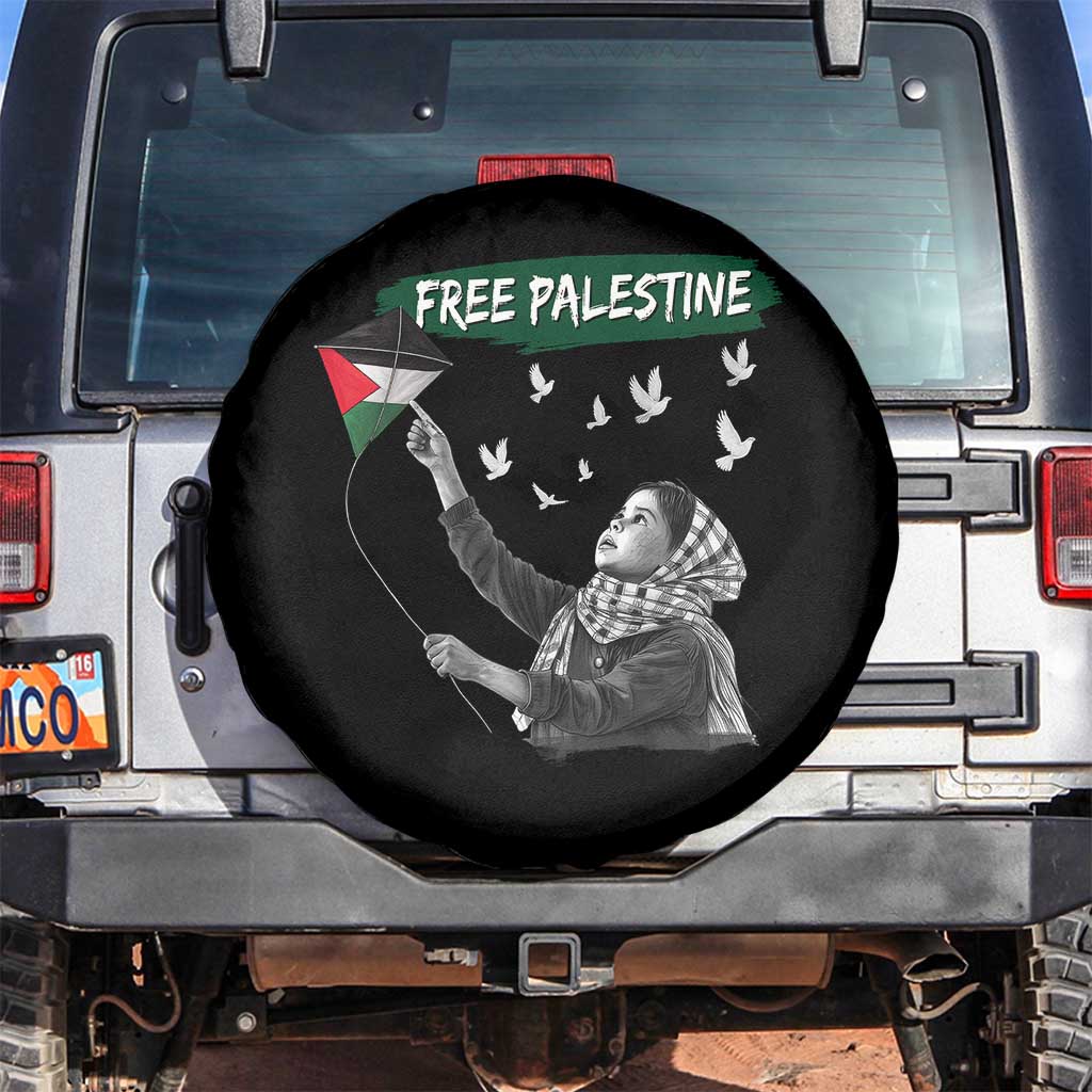 Free Palestine Spare Tire Cover Gaza Palestinian Flag TS10 No hole Black Print Your Wear
