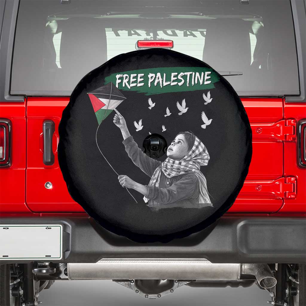 Free Palestine Spare Tire Cover Gaza Palestinian Flag TS10 Black Print Your Wear