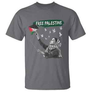 Free Palestine T Shirt Gaza Palestinian Flag TS10 Charcoal Print Your Wear