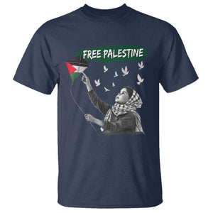 Free Palestine T Shirt Gaza Palestinian Flag TS10 Navy Print Your Wear